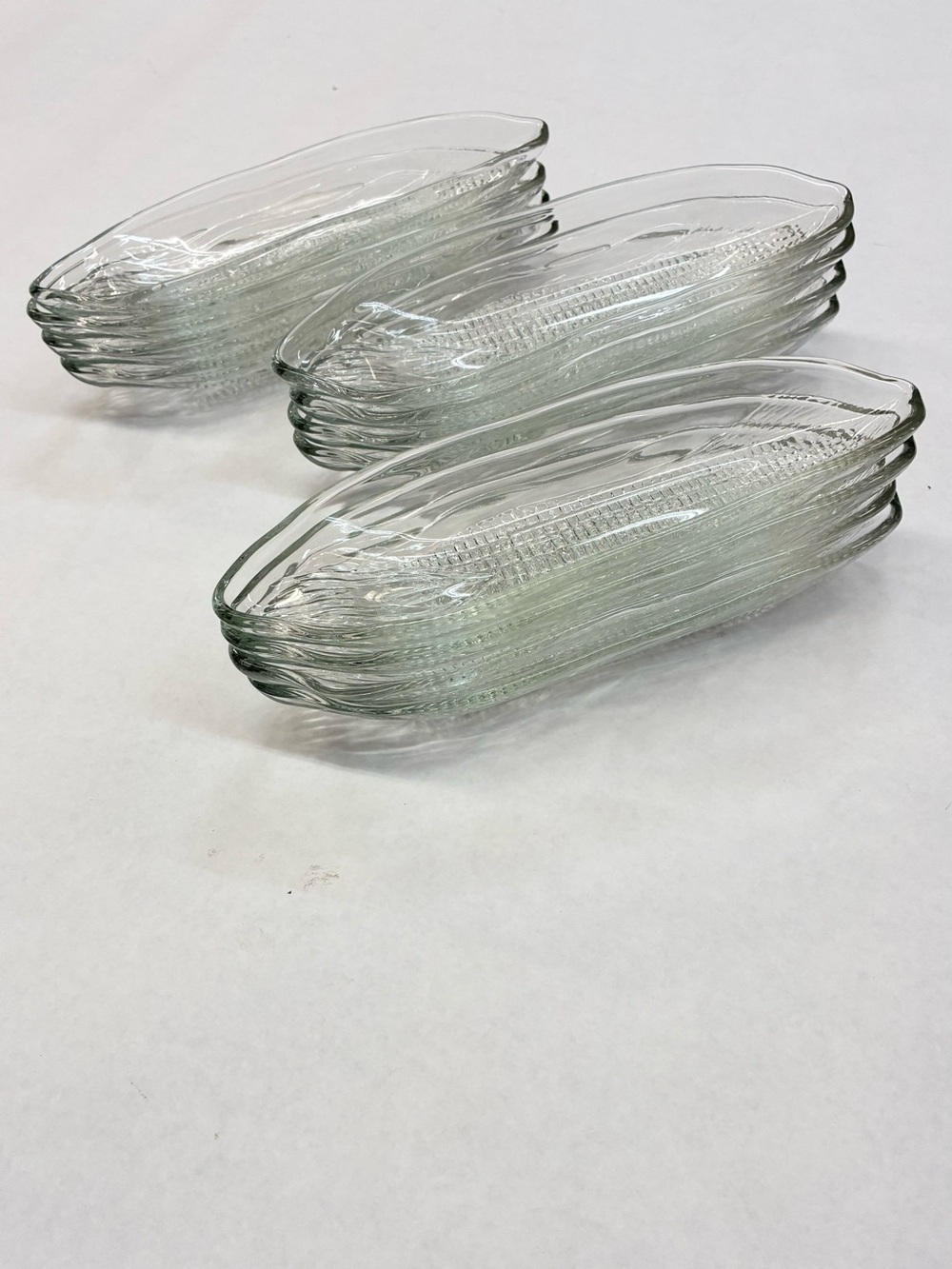 Vintage Corn on the Cob  Serving Dishes  Clear Pressed Glass  Lot of 12 - Picture 7 of 7